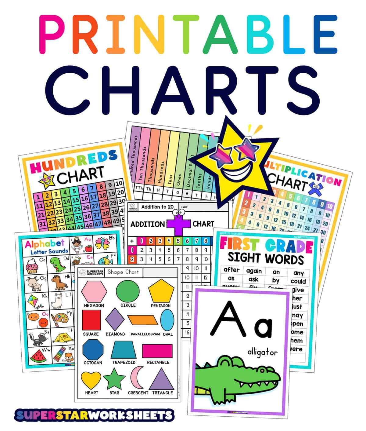Printable Charts - Superstar Worksheets pertaining to Free Printable Charts For Teachers