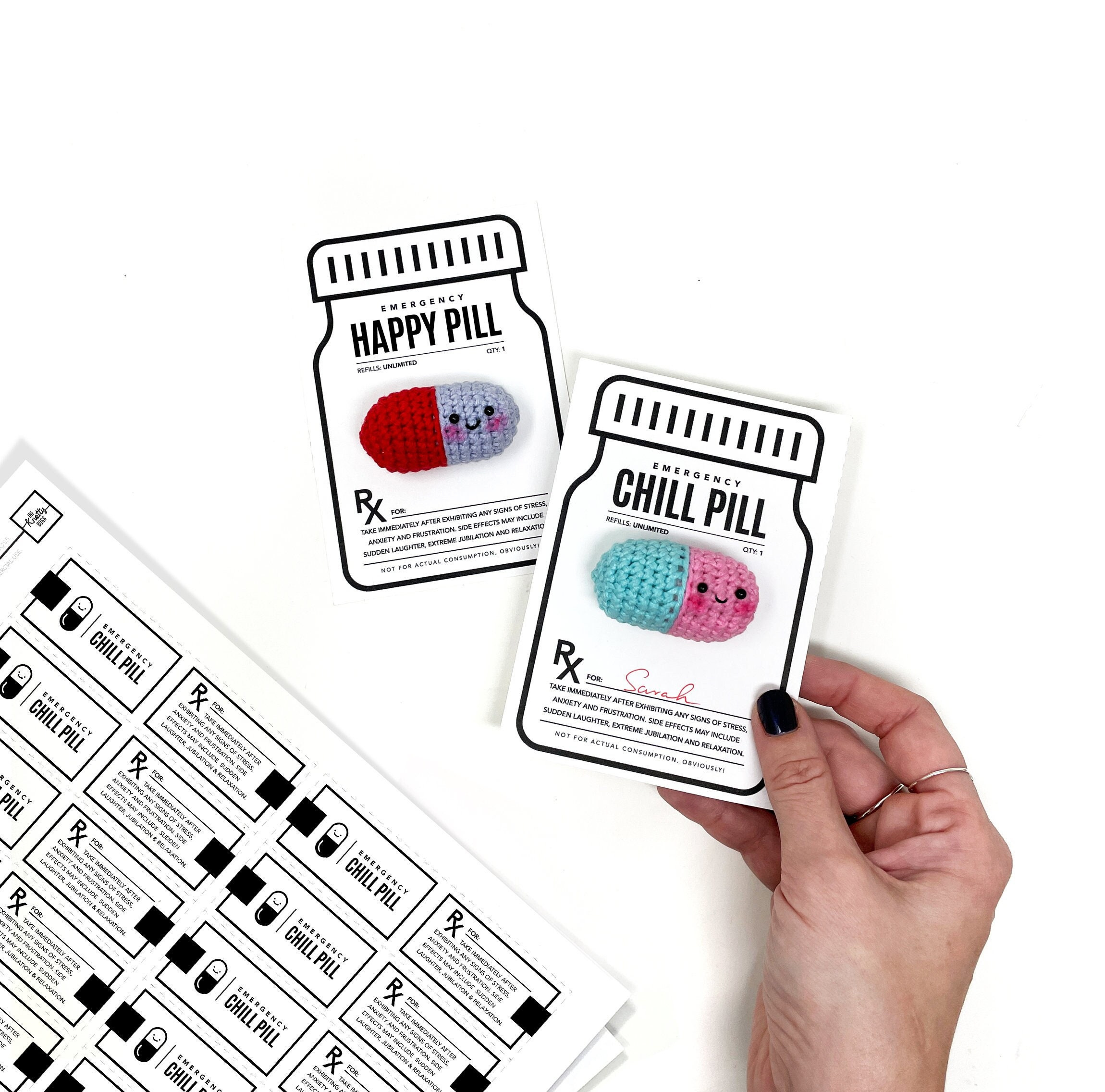 Printable Chill Pill Tags - Digital Pdf - Packaging For Handmade intended for Free Printable Chill Pill Printable