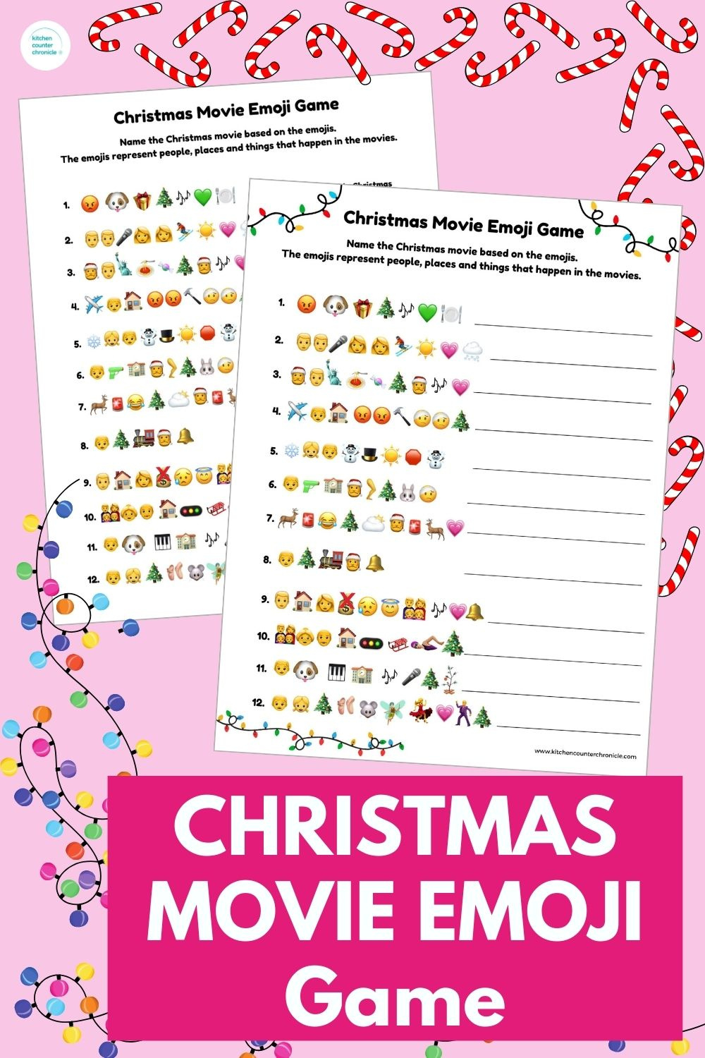 Printable Christmas Movie Emoji Game throughout FREE Printable Christmas Emoji Game with Answers