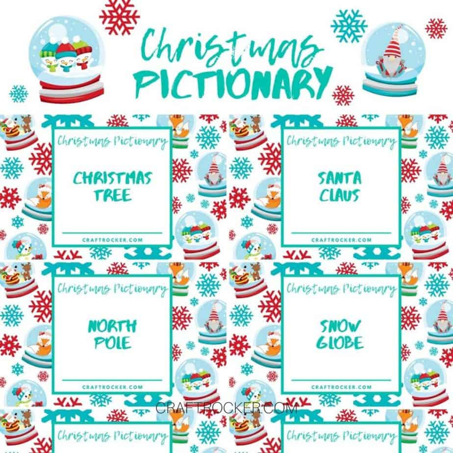 Printable Christmas Pictionary Game - Craft Rocker inside Free Printable Christmas Pictionary Game