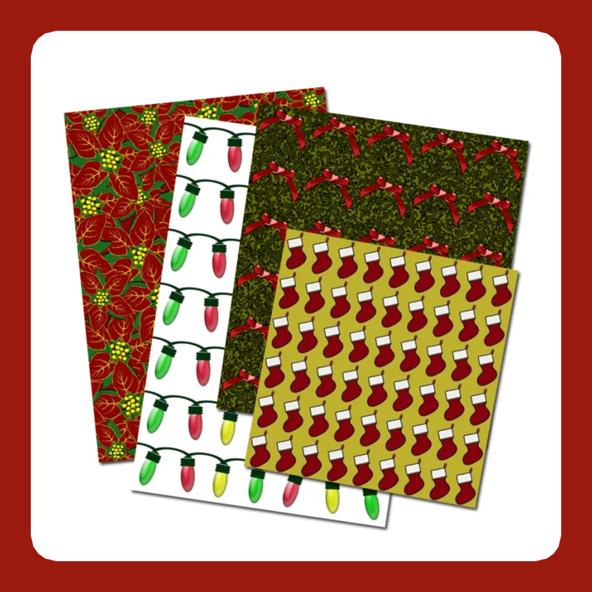 Printable Christmas Scrapbook Paper Patterns &amp;amp; Frames - Hubpages regarding FREE Printable Christmas Scrapbook Paper Designs
