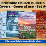 Printable Church Bulletin Covers - General Use Set 4 - Multiple pertaining to Free Printable Communion Bulletin Covers