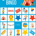 Printable Circus Bingo Game, Clown Instant Download, Animal in Free Printable Circus Bingo Cards