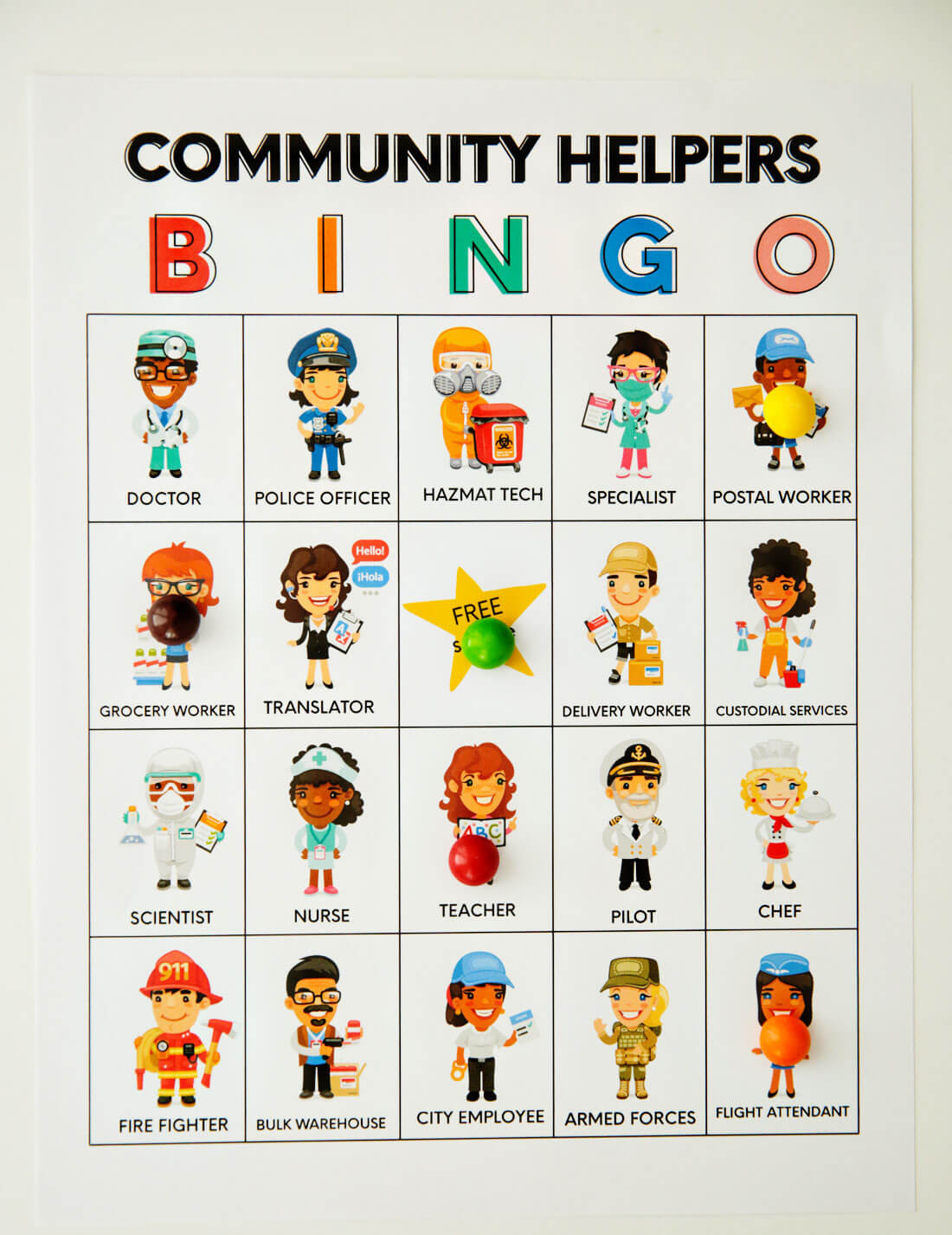 Printable Community Helpers Bingo From 30Daysblog intended for Free Printable Community Helpers Pictures