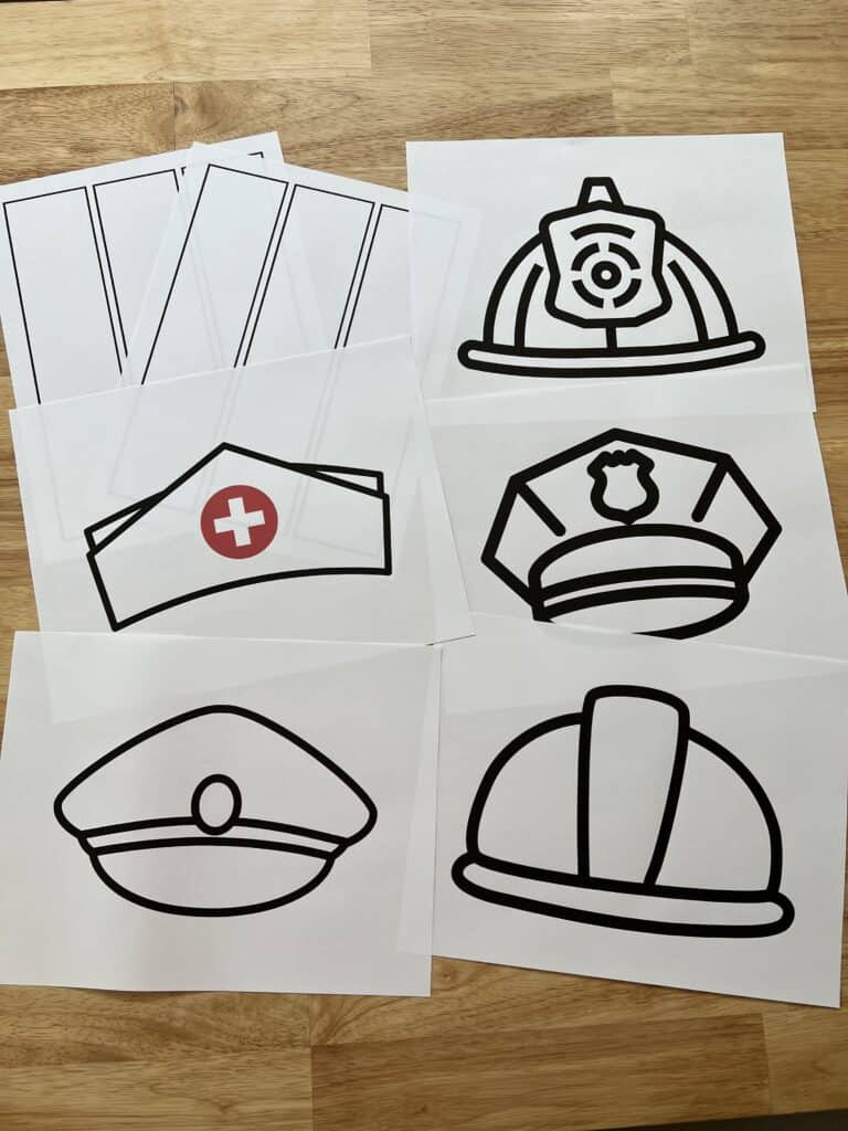 Printable Community Helpers Hats For Kids - Celebrating With Kids intended for Free Printable Community Helpers Hat Templates