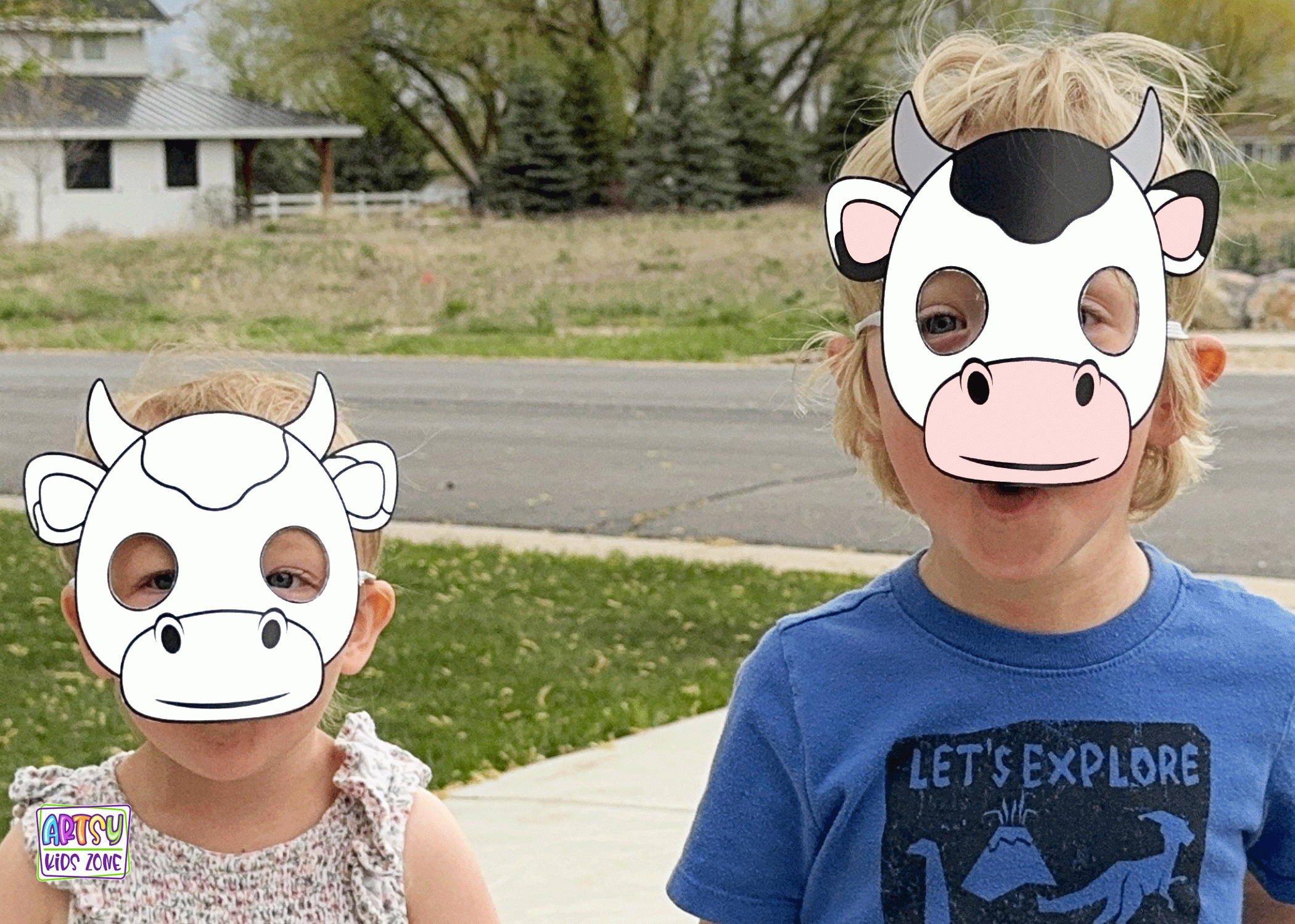 Printable Cow Mask Template in Free Printable Cow Mask Template