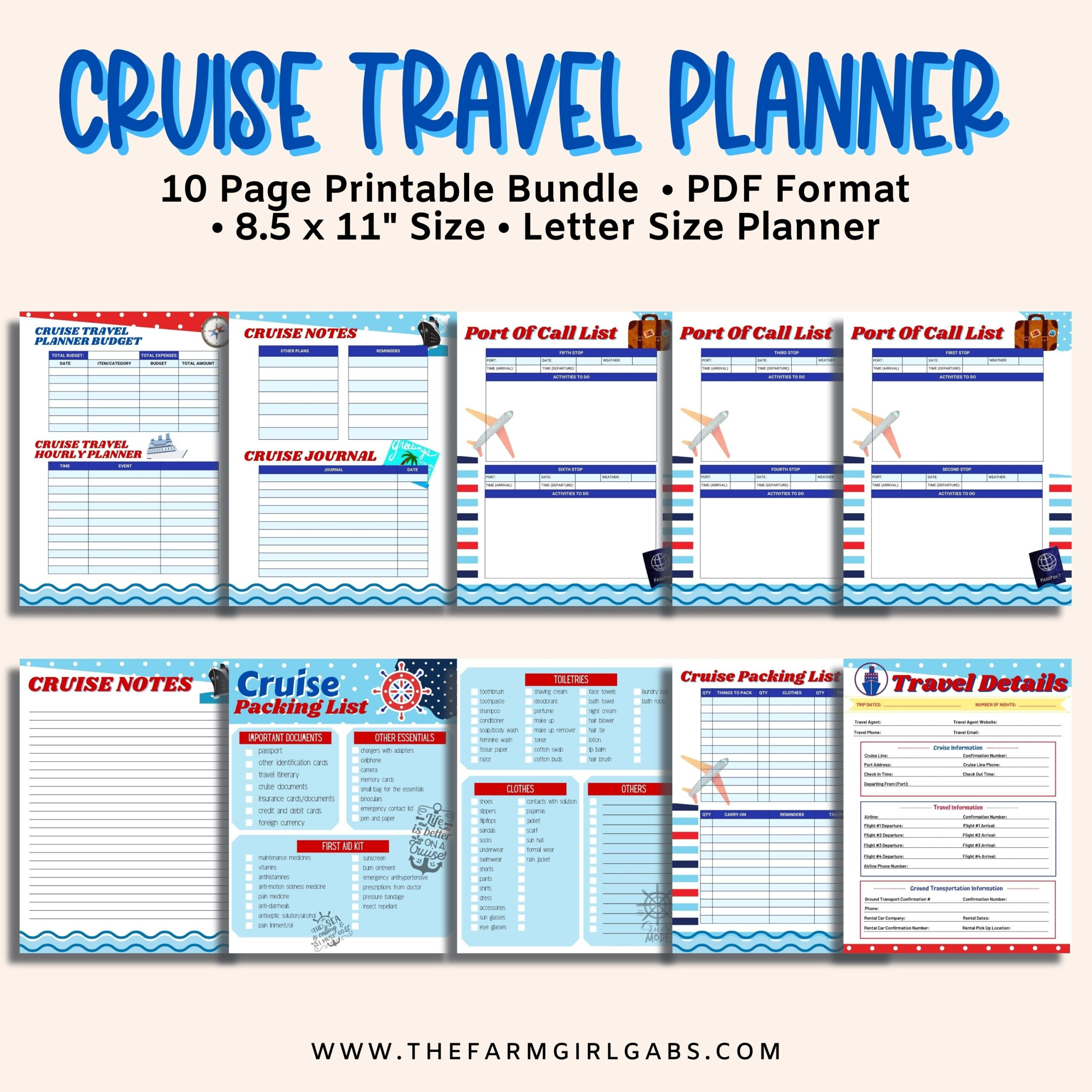 Printable Cruise Planner throughout FREE Printable Carnival Cruise Planner