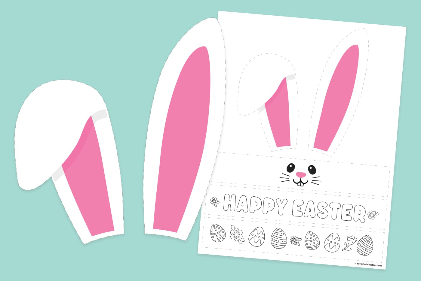 Printable Easter Bunny Ears Template - Free Download! - Favorite intended for Free Printable Bunny Ear Templates