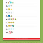 Printable Emoji Christmas Songs Game - Happiness Is Homemade inside FREE Printable Christmas Song Trivia