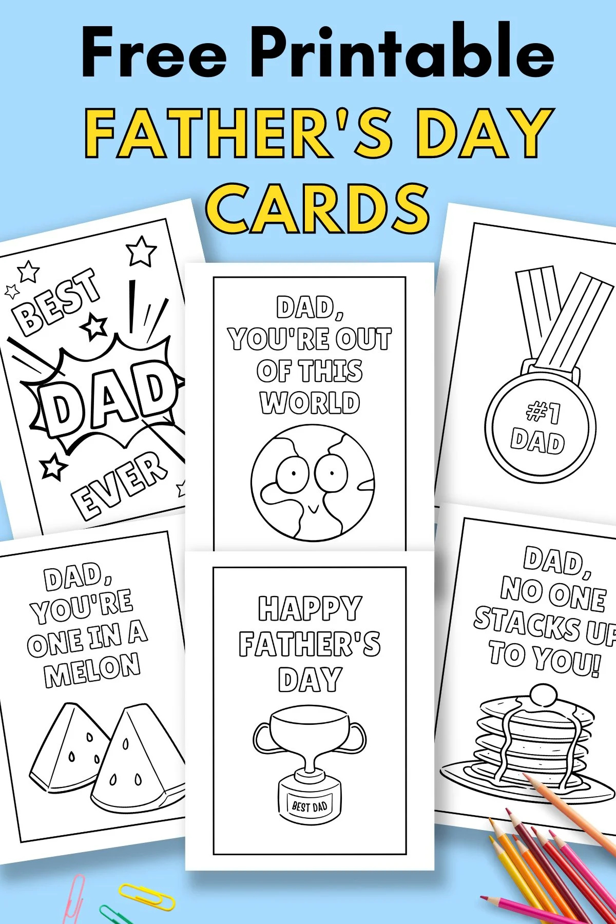 Printable Father&amp;#039;S Day Cards To Colour — Gathering Beauty inside FREE Printable Cards For Dad