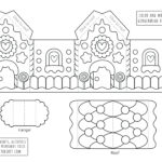 Printable Gingerbread House Template To Color throughout FREE Printable Cardboard Gingerbread House Template