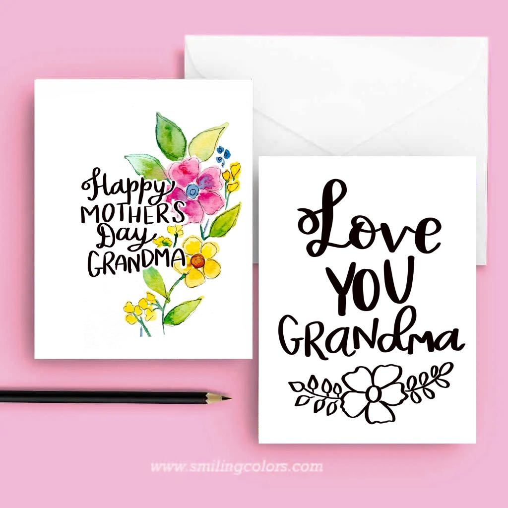 Printable Mothers Day Card To Grandma Free Download - Smiling Colors regarding Free Printable Cards For Grandma