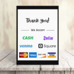 Printable Payment Sign | We Accept Credit Cards Sign | Vendor throughout Free Printable Business Square Accepted Sign