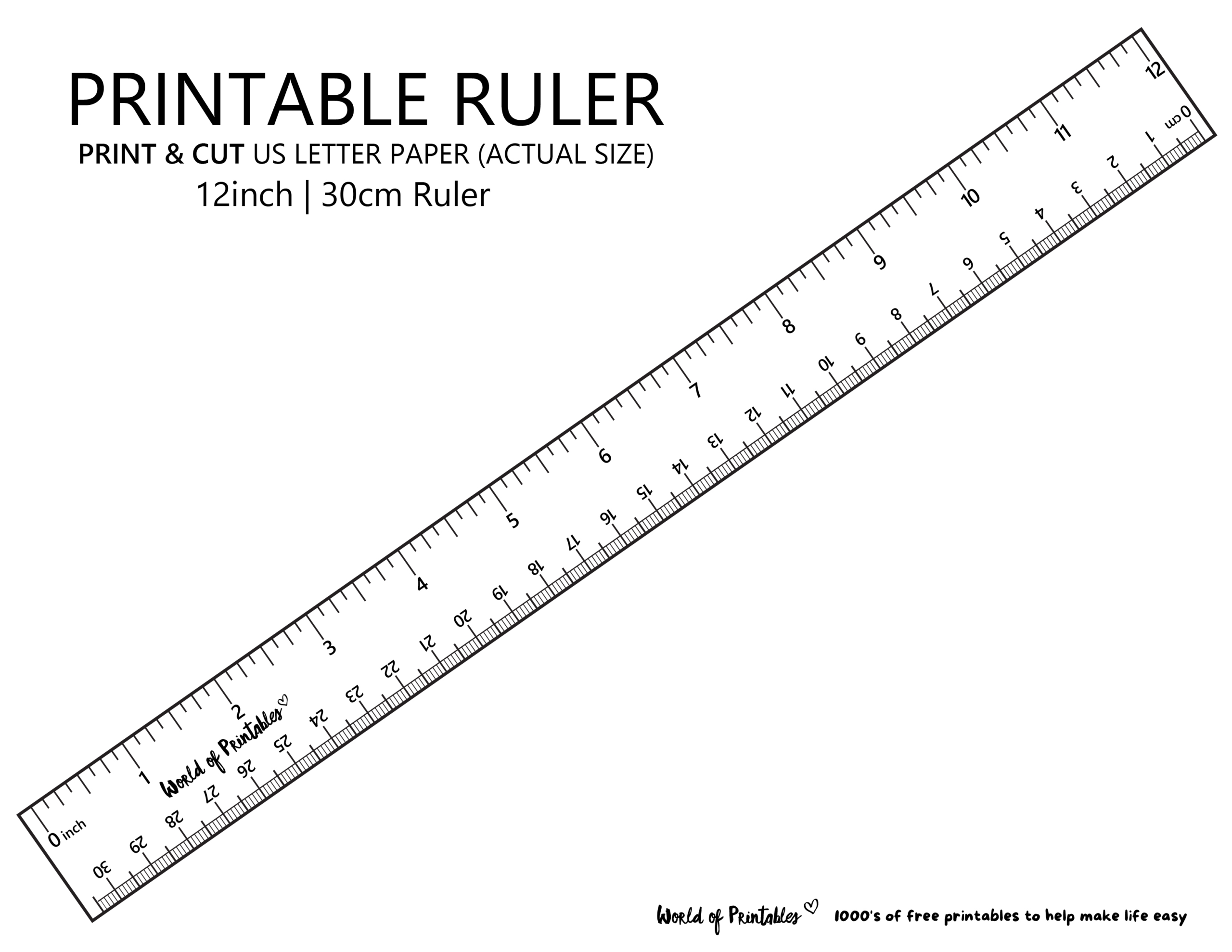 Printable Ruler - Free Accurate Ruler Inches, Cm, Mm - World Of with regard to Free Printable Centimeter Ruler Actual Size