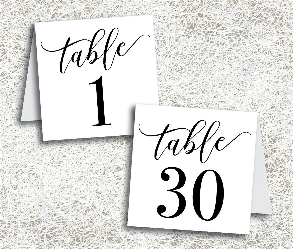 Printable Table Numbers Free Templates - Shop On Pinterest throughout Free Printable Calligraphy Table Numbers