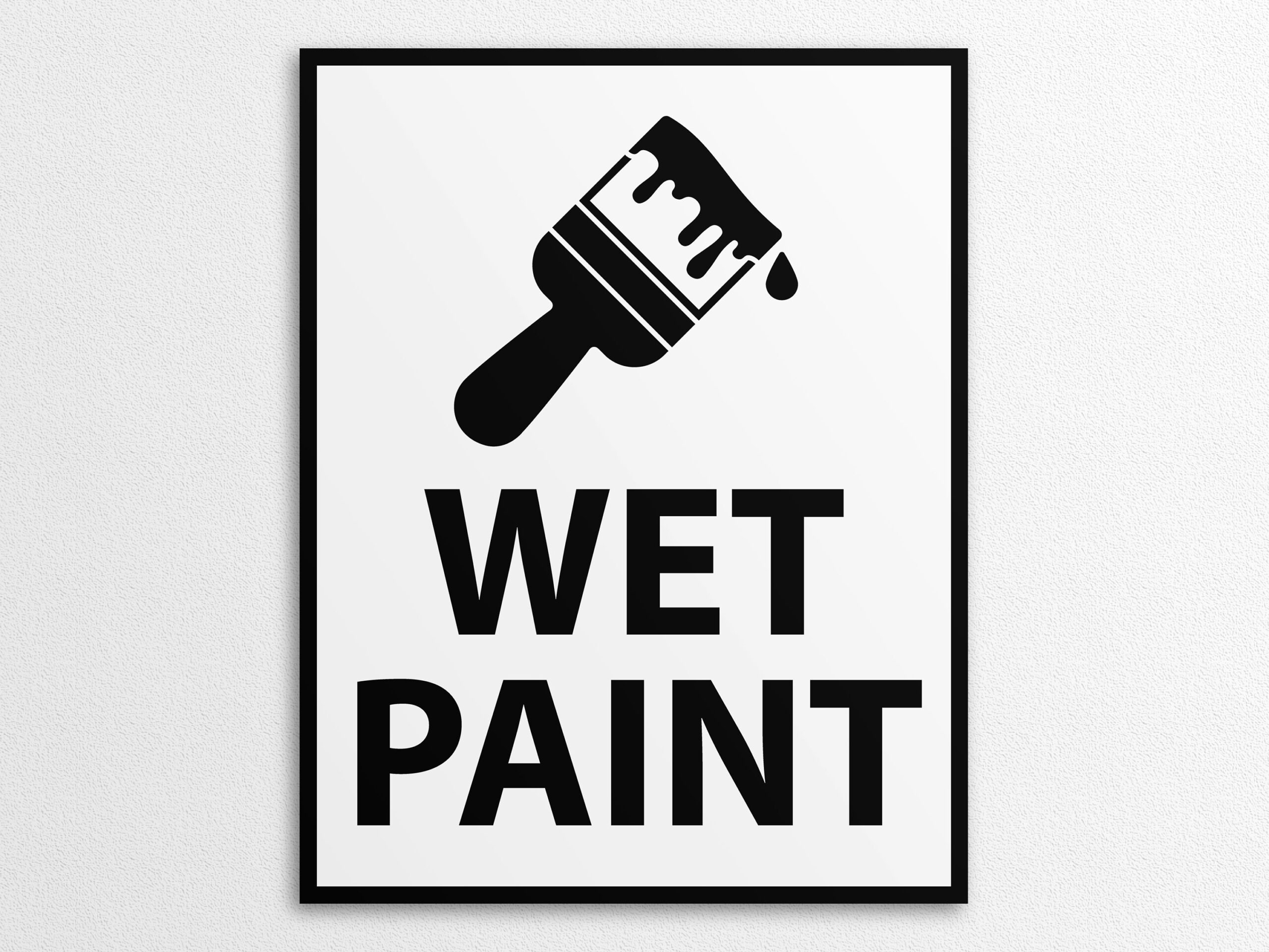 Printable Wet Paint Sign In Us Letter And A4 Sizes, Instant within Free Printable Caution Wet Paint Signs