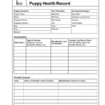 Puppy Health Record ≡ Fill Out Printable Pdf Forms Online within Free Printable Canine Health Record