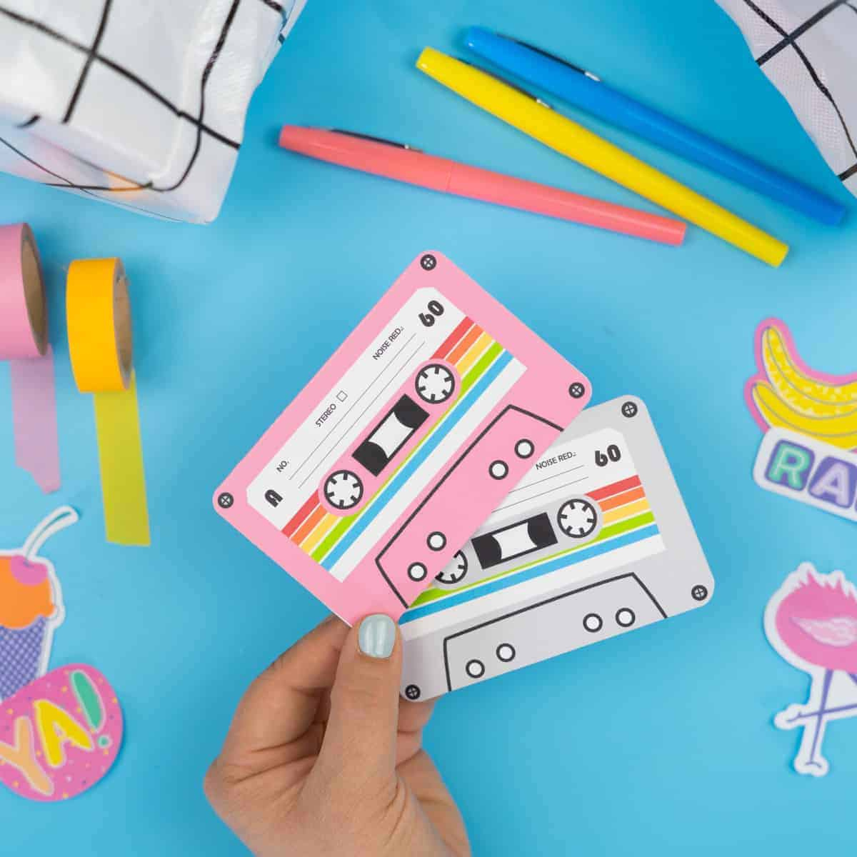 Retro 80S Cassette Tape Free Printable Card - Tried &amp;amp; True Creative inside Free Printable Cassette Tape Box