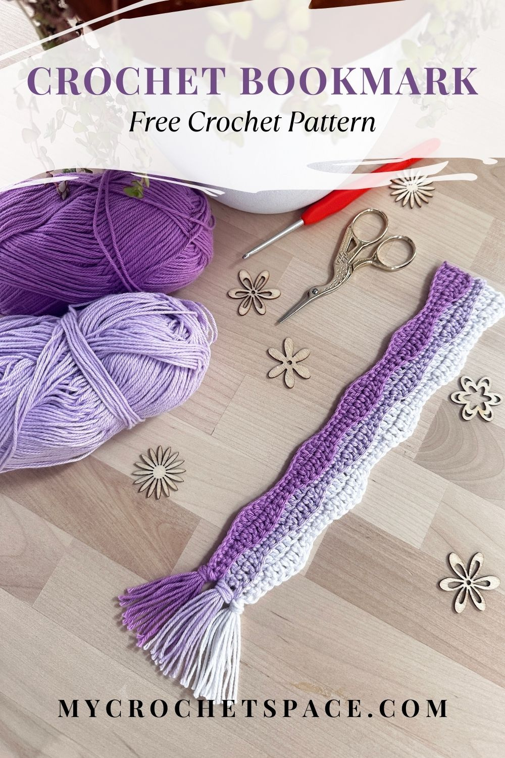 Ripples Crochet Bookmark - Free Pattern - My Crochet Space with Free Printable Crochet Patterns For Bookmarks