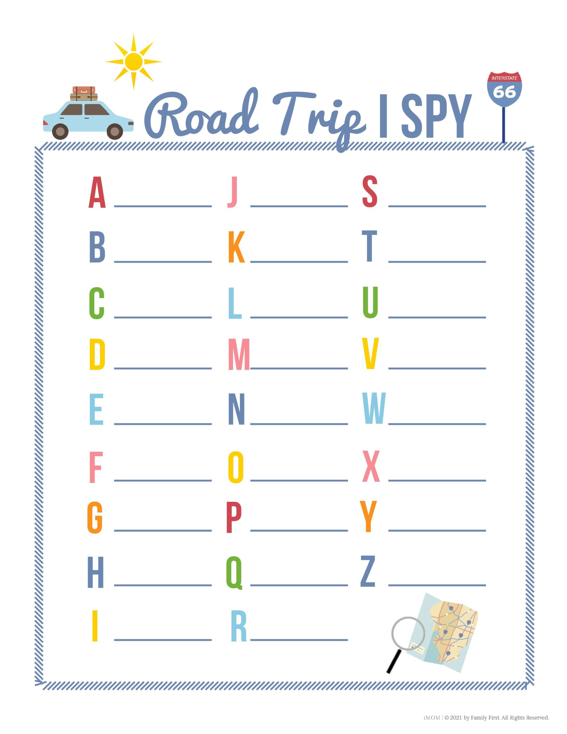 Road Trip Games For Summer - Imom with FREE Printable Car Ride Games