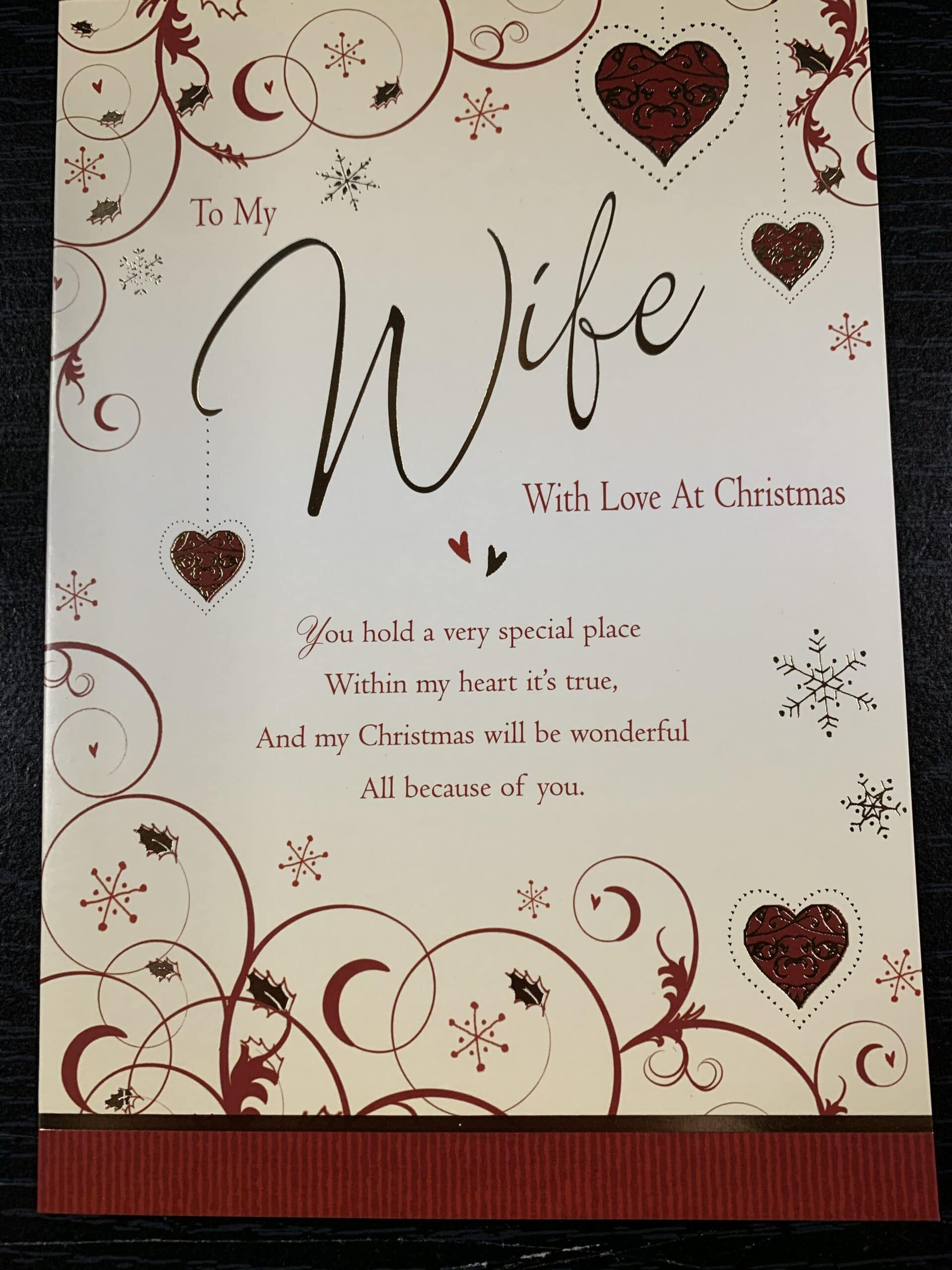 Romantic Christmas Cards For Wife Free Online - Printable Form inside FREE Printable Christmas Card For My Wife