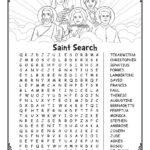 Saints Word Search - Catholicbrain intended for FREE Printable Catholic Word Search