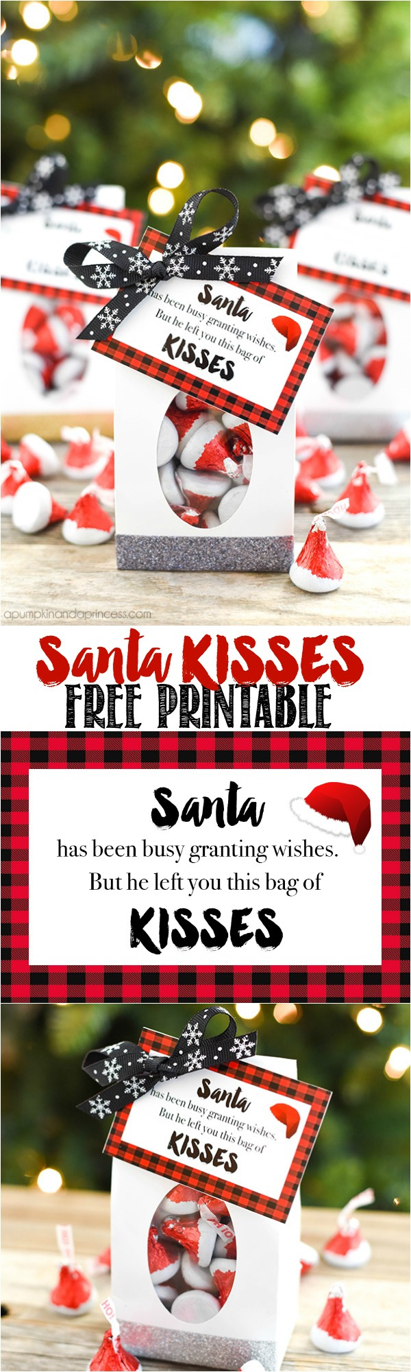Santa Kisses Treat Bags - A Pumpkin And A Princess with regard to Free Printable Christmas Treat Bag Labels