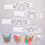 Schmetterlings-Armband Zum Ausmalen within Free Printable Butterfly Bracelet Template