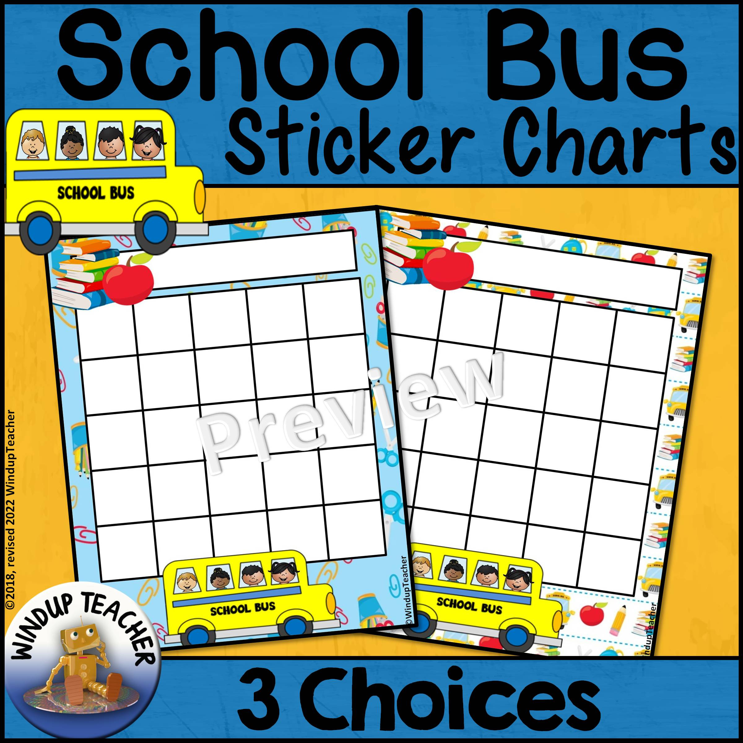 School Bus Sticker Charts | Madeteachers regarding FREE Printable Bus Behavior Charts