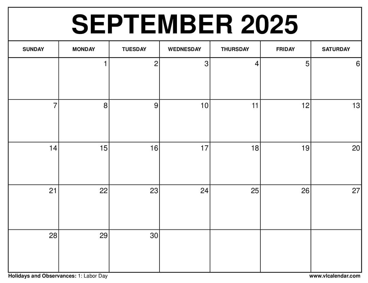 September 2025 Calendar - Free Printable Templates &amp;amp; Planning Guide pertaining to FREE Printable Calendar Template September 2025