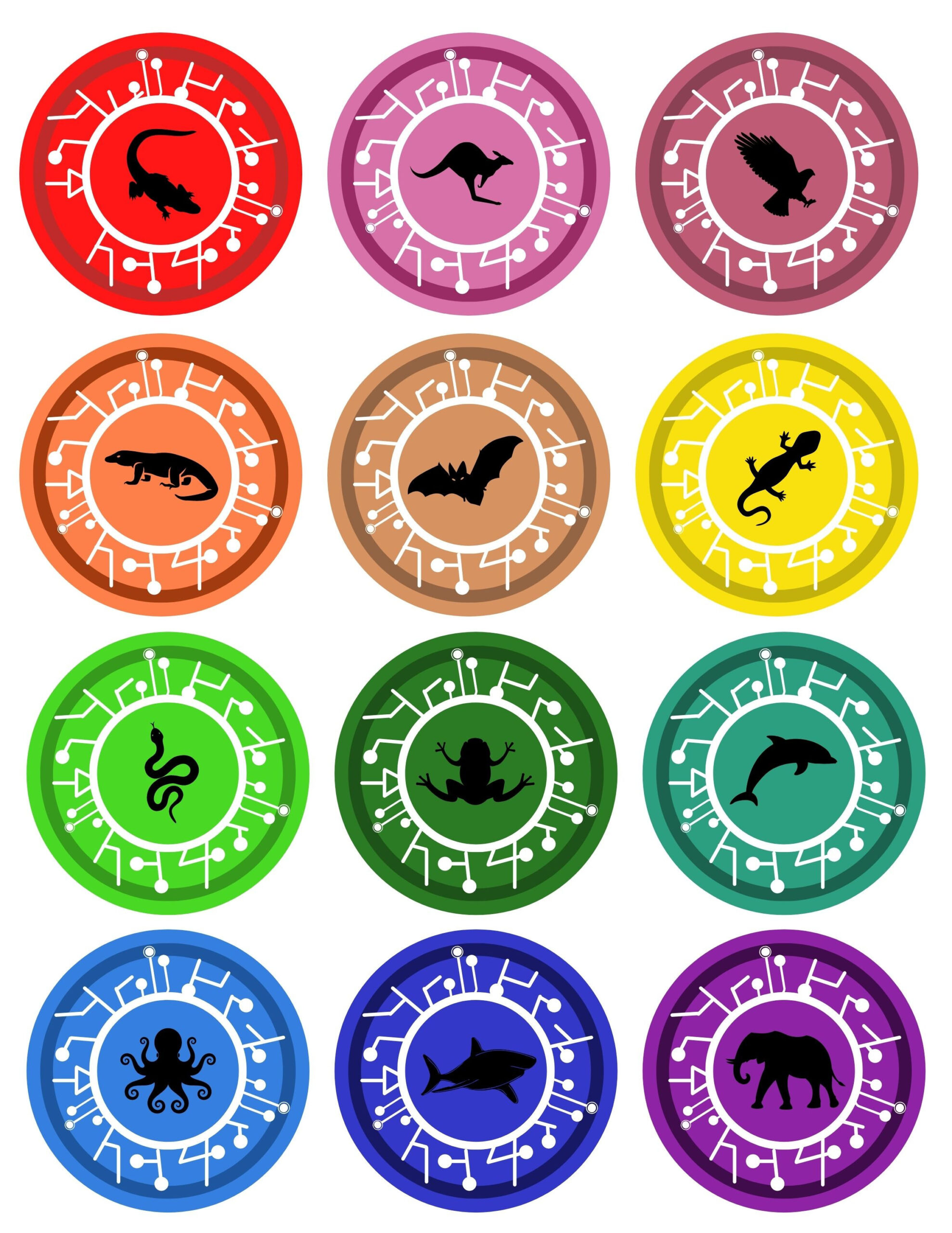 Set Of 48 &amp;quot;Creature Power&amp;quot; Discs (Inspired), 2.5&amp;quot; Printable Pdf inside Free Printable Creature Power Discs