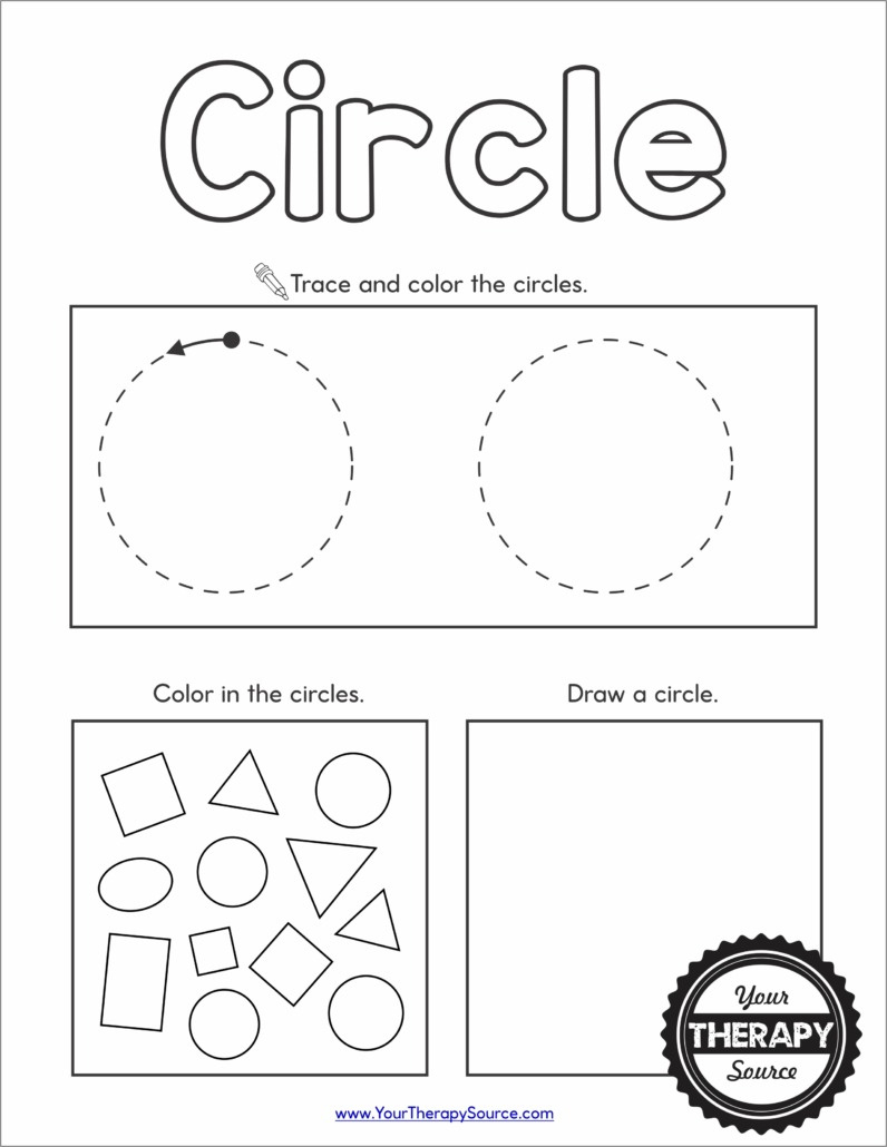 Shapes Worksheet Preschool - Free Printables - Your Therapy Source for Free Printable Circle Shape Worksheets