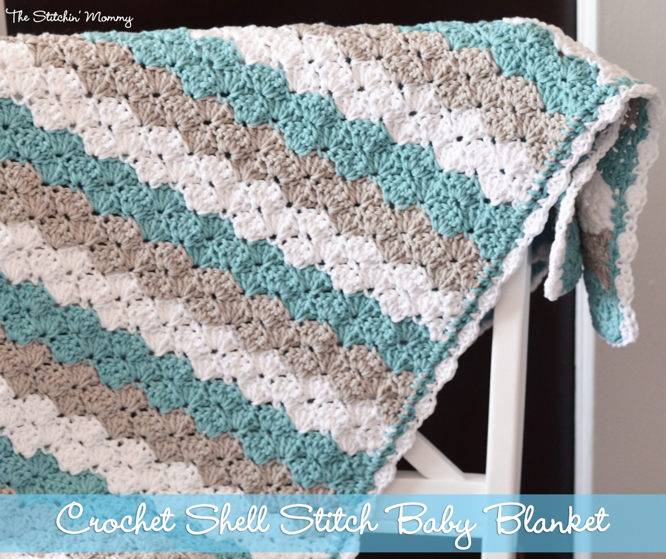 Shell Stitch Baby Blanket - Free Pattern inside FREE Printable Crochet Baby Blanket Patterns