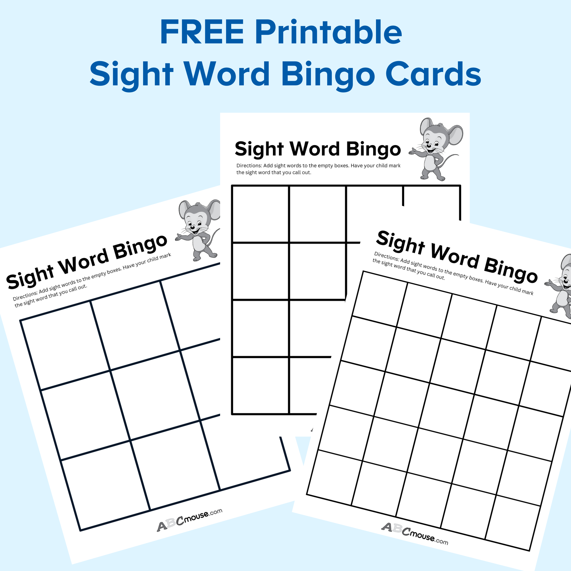 Sight Word Bingo Cards | Abcmouse with FREE Printable Classroom Bingo Cards