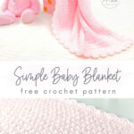Simple Baby Blanket - Free Crochet Pattern | Jo To The World Creations in FREE Printable Crochet Baby Blanket Patterns