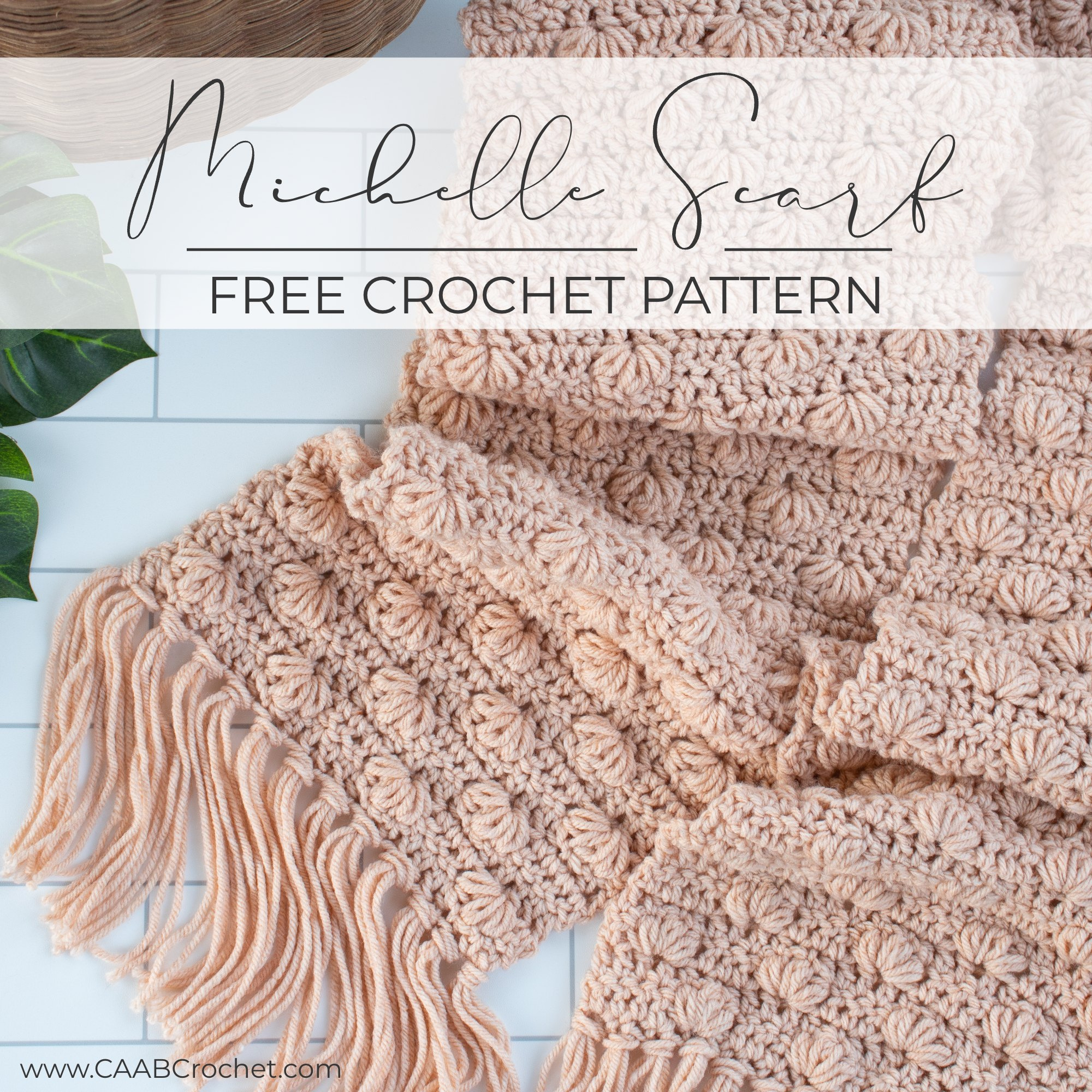 Simple Crochet Scarf Pattern- Caab Crochet with Free Printable Crochet Scarf Patterns