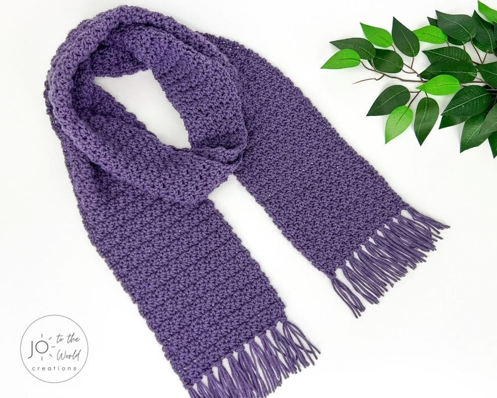 Simple Crochet Scarf (With Tassels) Pattern | Jo To The World pertaining to FREE Printable Crochet Scarf Patterns