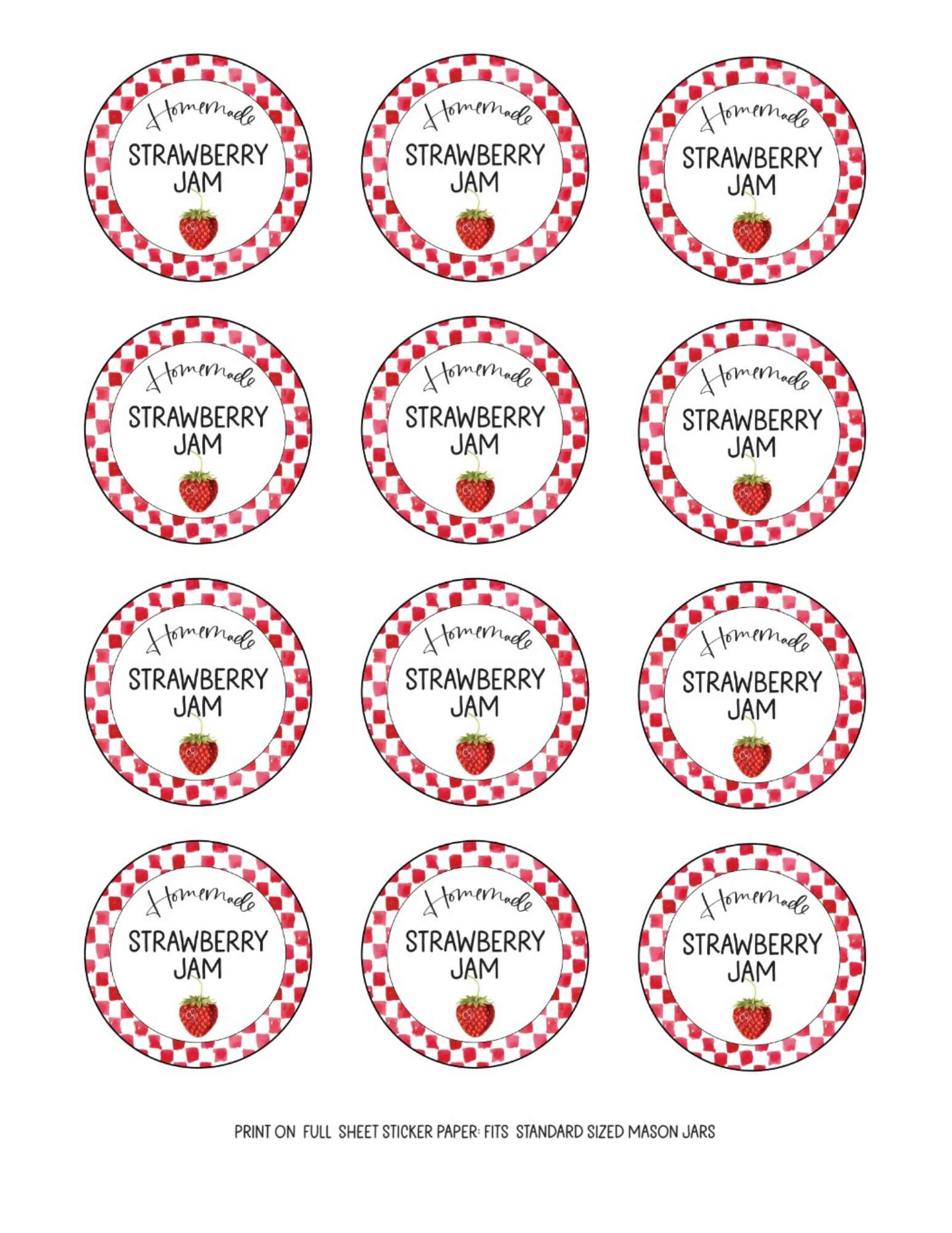Simply Pretty Jam Jar Labels (Free Printable In 4 Styles) with Free Printable Canning Jar Lid Labels