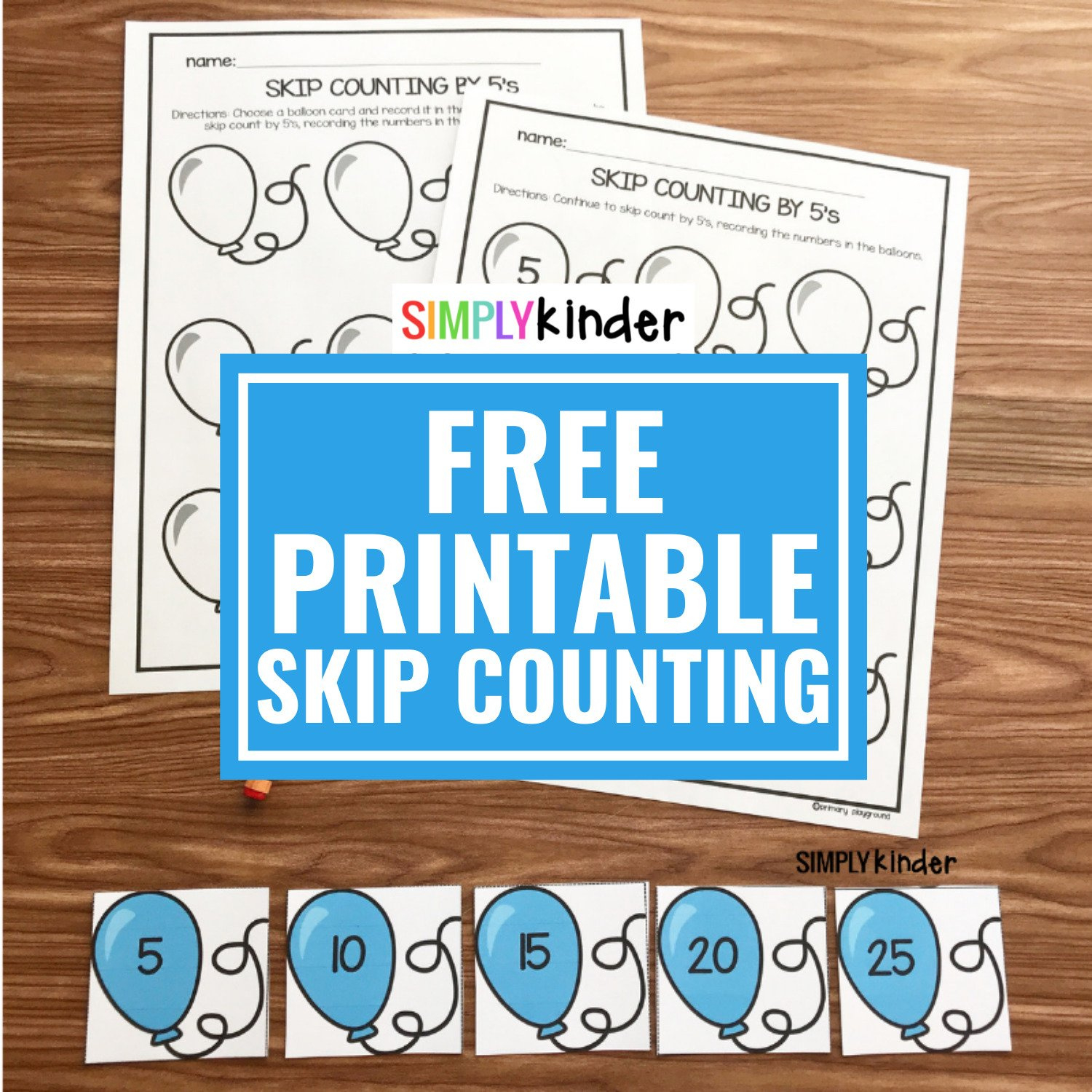 Skip Counting5'S - Free Printable - Simply Kinder throughout Free Printable Counting By 5