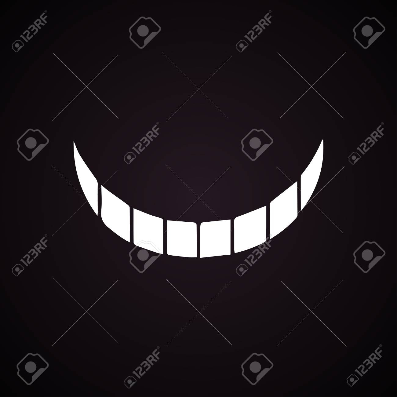 Smile Cheshire Cat. Vector Illustration. Halloween. White Smile in Free Printable Cheshire Cat Grin