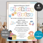 Spring Clothing Drive Flyer Template Library Donation Sign inside FREE Printable Clothing Drive Flyer Template