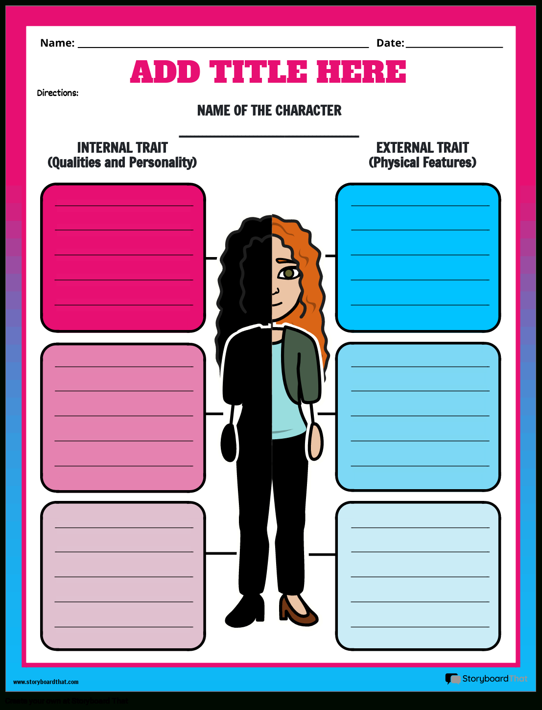Storyboard That: Character Traits Worksheets For Students for Free Printable Character Education Worksheets