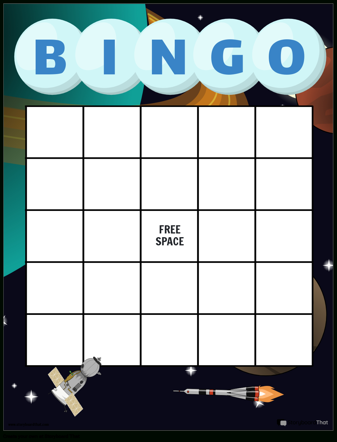 Storyboard That: Free Bingo Card Templates For Educators with regard to FREE Printable Create Your Own Bingo Cards