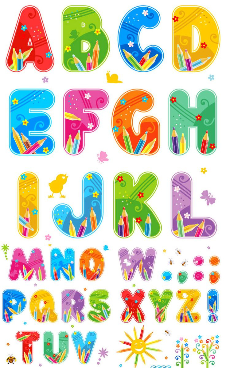 Summer Alphabet Vector – Free Download Images, Clip Art Graphics inside FREE Printable Clip Art Alphabet Letters