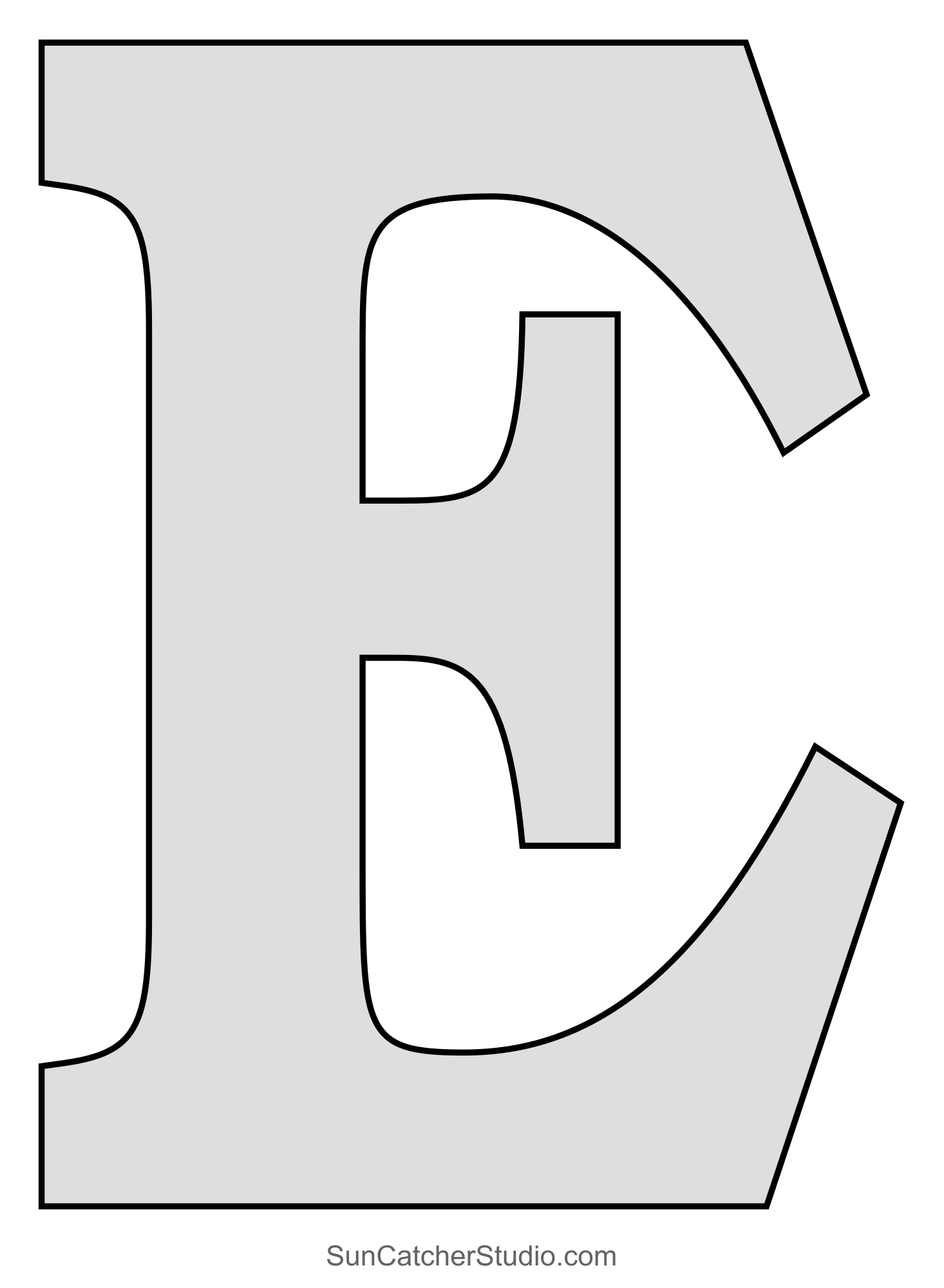 Tall Block Serif Printable Letter Stencils (Numbers And Alphabet intended for FREE Printable Capital Letter Templates