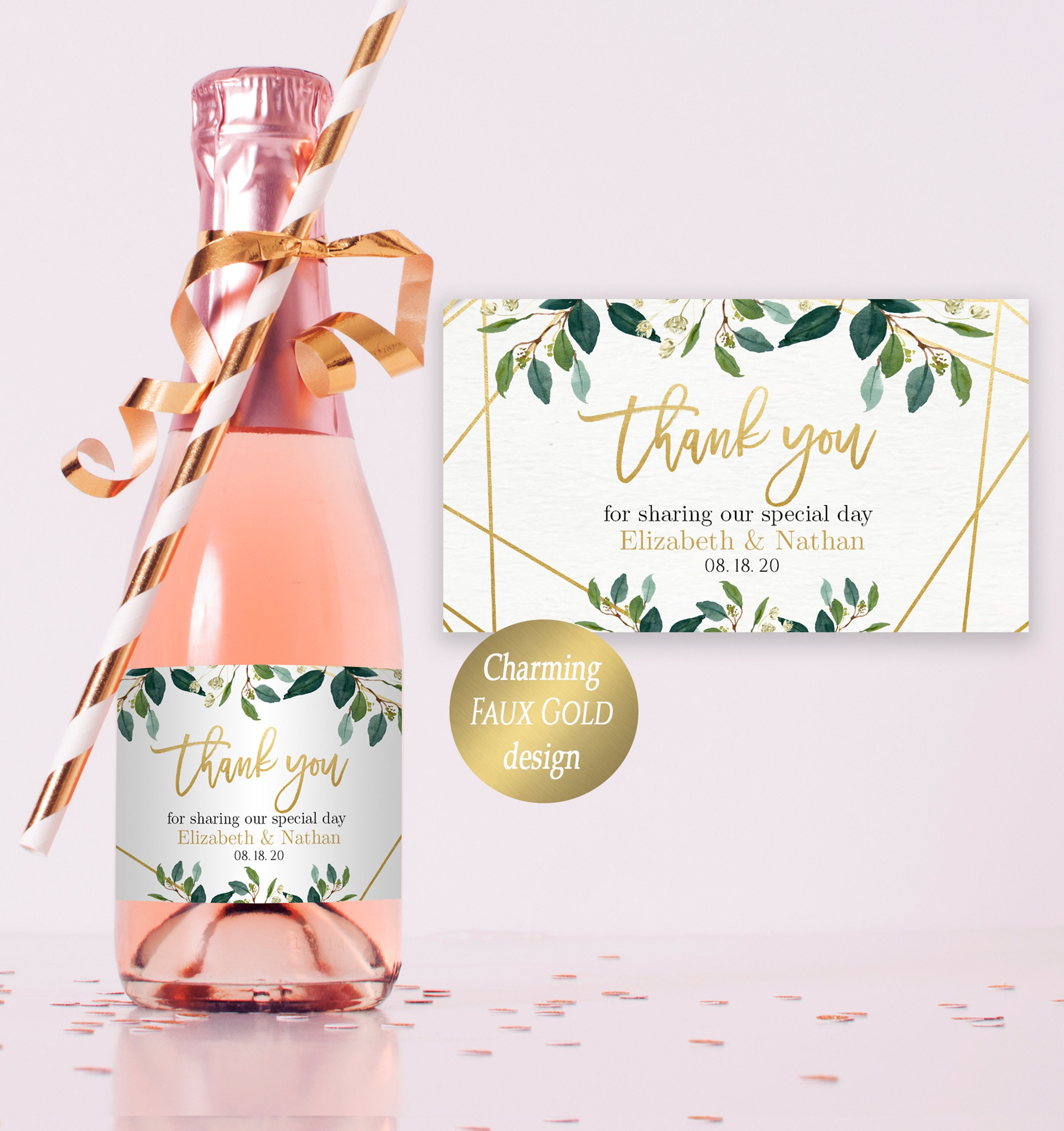Thank You Water Bottle Labels Mini Champagne Bottle Label Template with Free Printable Champagne Bottle Label Template