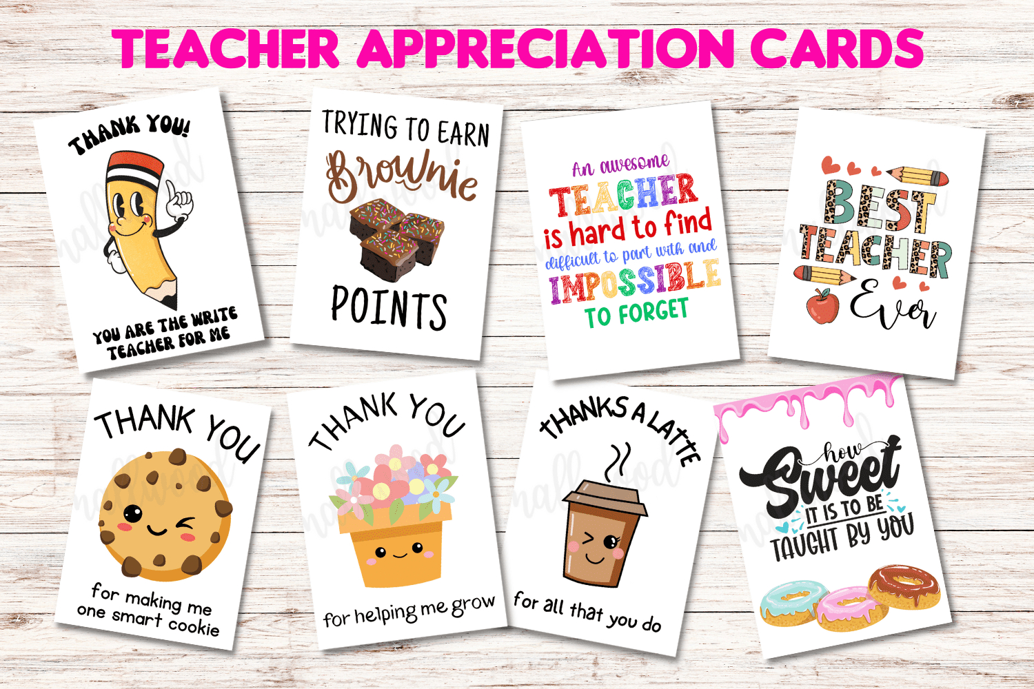 The Best Teacher Thank You Cards (21 Free Printables) - Cassie pertaining to FREE Printable Cards For Teacher Appreciation Week