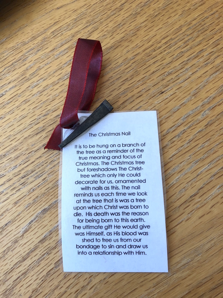 The Christmas Nail Ornament Diy - Forget Him Knot in FREE Printable Christmas Nail Poem