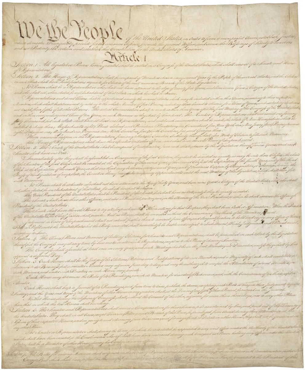 The Constitution Of The United States: A Transcription | National for Free Printable Constitution Of The United States