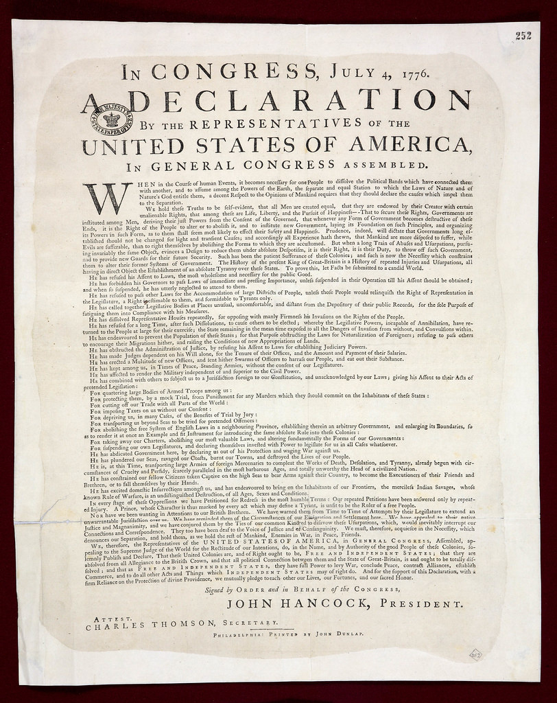The Declaration Of Independence | Description: Dunlap Print … | Flickr regarding FREE Printable Copy of the Declaration of Independence